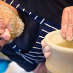 Paul Young making a dovecote in his workshop 2016